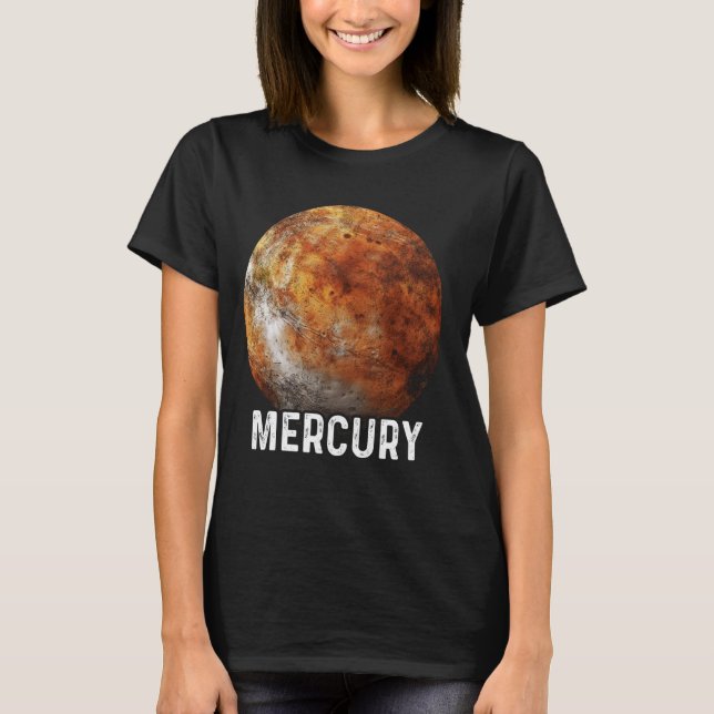 Camiseta Astronomía del sistema solar del planeta de mercur (Anverso)