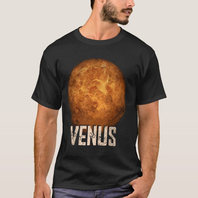 Camiseta Astronomía del sistema solar del planeta Venus (Anverso)