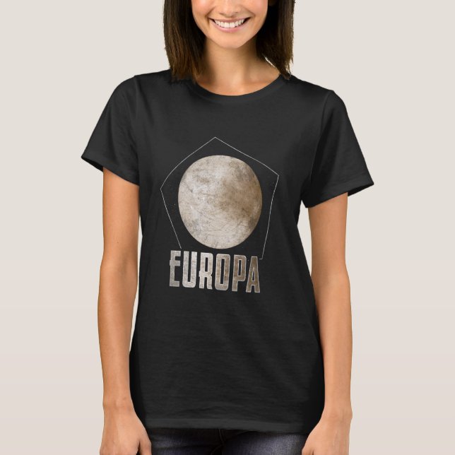 Camiseta Astronomía del sistema solar planetario Europa Moo (Anverso)