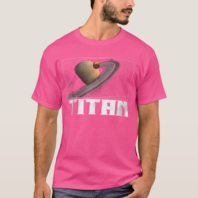 Camiseta Astronomía del sistema solar planetario Titan Moon (Anverso)