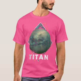 Camiseta Astronomía del sistema solar planetario Titan Moon