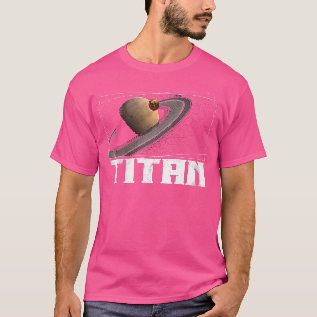 Camiseta Astronomía del sistema solar planetario Titan Moon (Anverso)