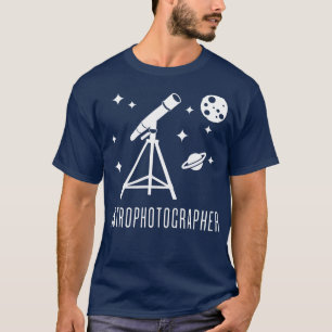 Camiseta Astronomía del telescopio astrofotógrafo