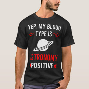 Camiseta Astronomía del tipo sanguíneo