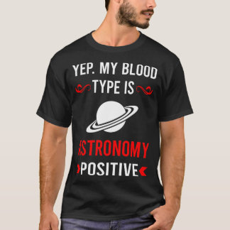 Camiseta Astronomía del tipo sanguíneo