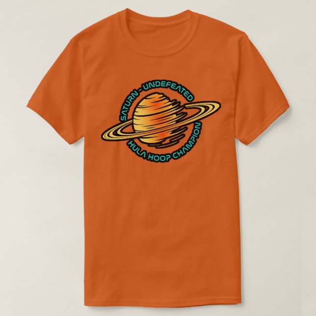 Camiseta Astronomía divertida T Saturn Hula Hoop Champion (Diseño del anverso)