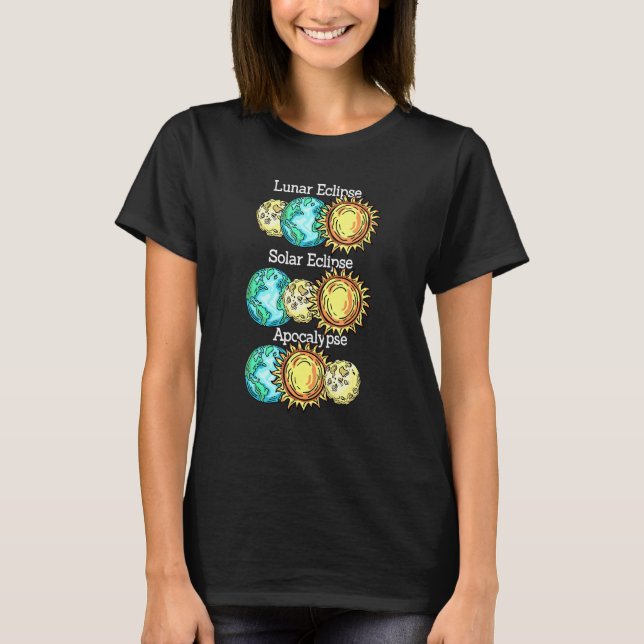 Camiseta Astronomía Eclipse solar Eclipse lunar Astrónomo (Anverso)