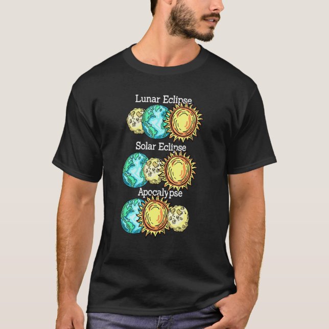 Camiseta Astronomía Eclipse solar Eclipse lunar Astrónomo (Anverso)