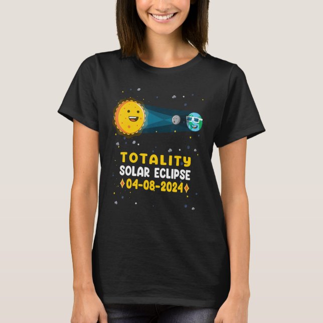 Camiseta Astronomía Eclipse solar total 2024 Totalidad 04 0 (Anverso)