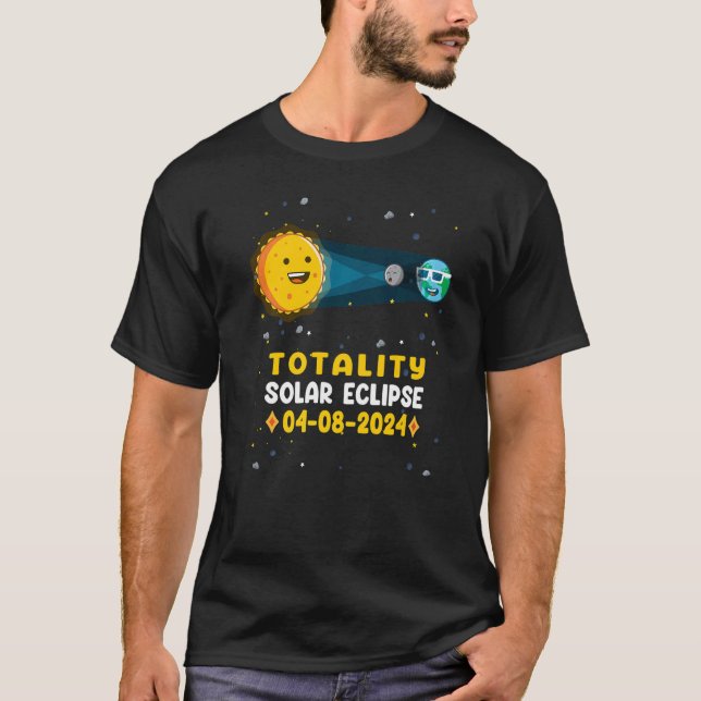 Camiseta Astronomía Eclipse solar total 2024 Totalidad 04 0 (Anverso)