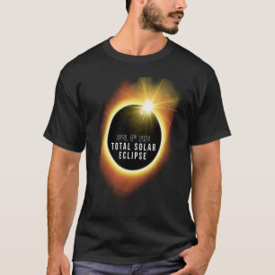 Camiseta Astronomía Eclipse Total de Sol 2024 Totalidad 04