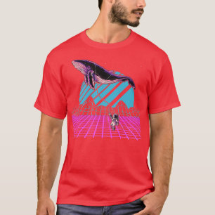 Camiseta Astronomía espacial Art Synthwave Whale Vaporwave 