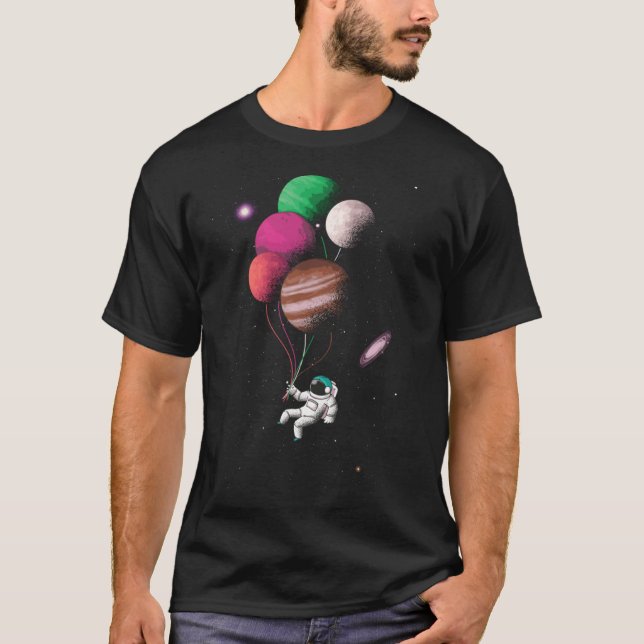 Camiseta Astronomía Galaxia Astrónomos Astronauta Balón Spa (Anverso)