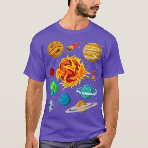 Camiseta Astronomía Galaxia Planetas Astronauta de Ciencia 