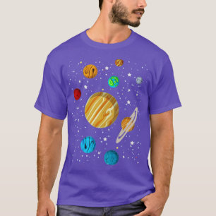 Camiseta Astronomía Galaxia Planetas Ciencia Espacial Astro
