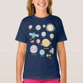 Camiseta Astronomía linda de la Sistema Solar del planeta