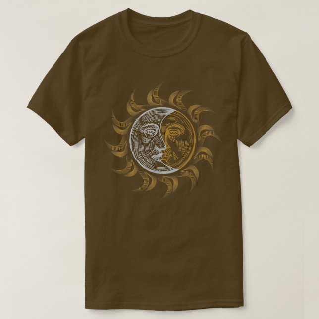Camiseta Astronomía Retro Estrellas Sun Moon Planetas Astro (Diseño del anverso)