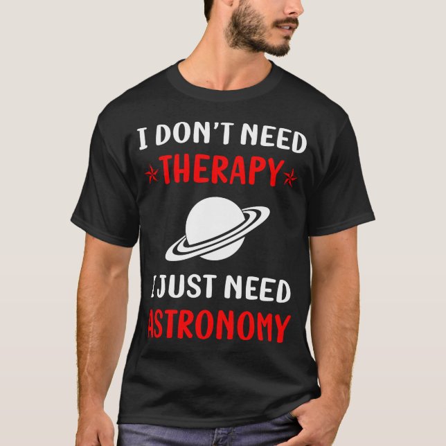 Camiseta Astronomía Sin Terapia (Anverso)