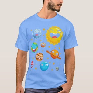 Camiseta Astronomía Sistema Solar Astronauta Corte de Cienc