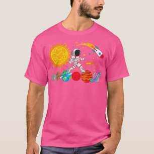 Camiseta Astronomía Sistema Solar Astronauta Saltar Planeta