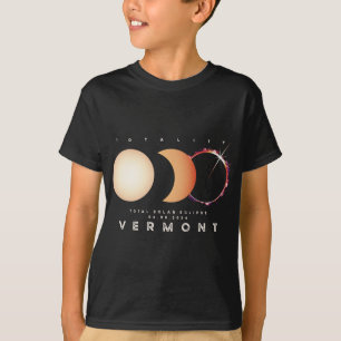 Camiseta Astronomía total del eclipse solar 2024 Vermont