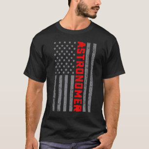 Camiseta Astrónomo de la bandera estadounidense cosecha de