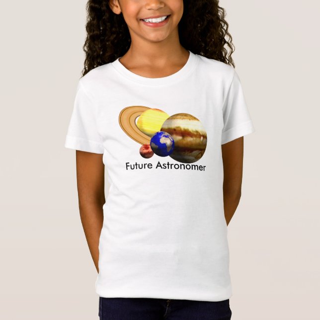 Camiseta Astrónomo futuro con sistema solar (Anverso)