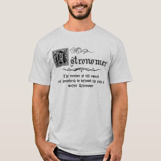 Camiseta Astrónomo maestro medieval (Anverso)