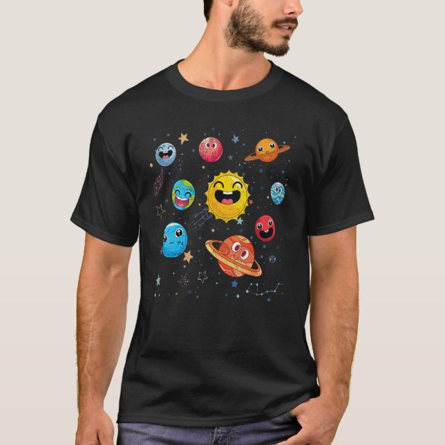 Camiseta Astrónomo Planetas Cutas Espacio Ultraterrestre Un (Anverso)