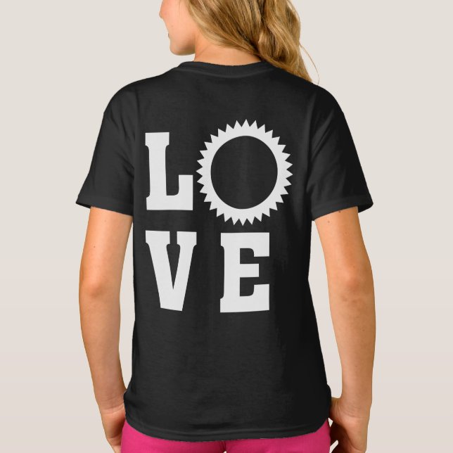 Camiseta Astrónomos, Eclipse total de amor (Reverso)