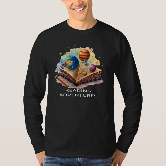 Camiseta Astronomy Books  Reading Passion For Universe Plan (Anverso)