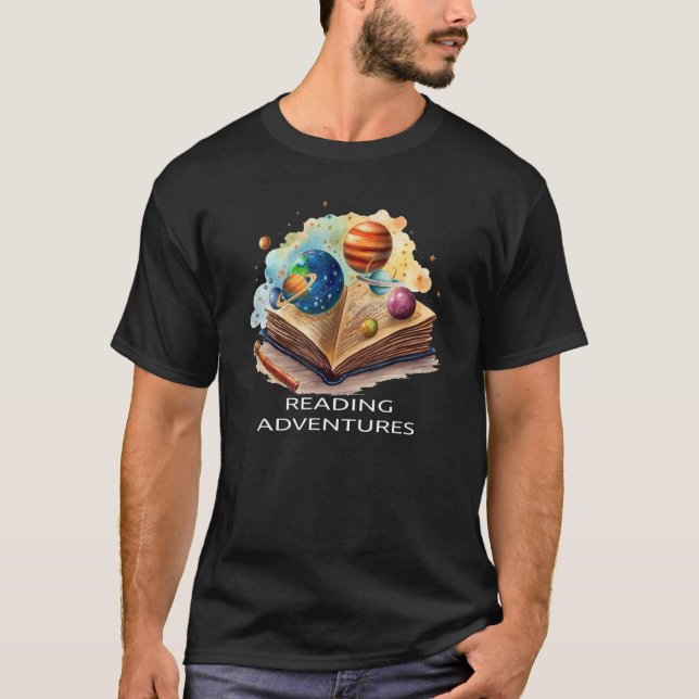 Camiseta Astronomy Books  Reading Passion For Universe Plan (Anverso)