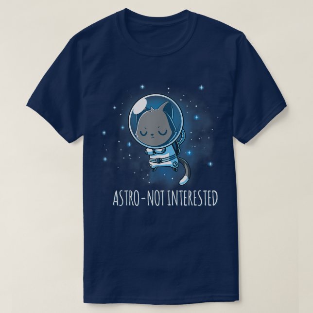 Camiseta AstroNot Interest Astronaut Kitty Humor Exterior S (Diseño del anverso)