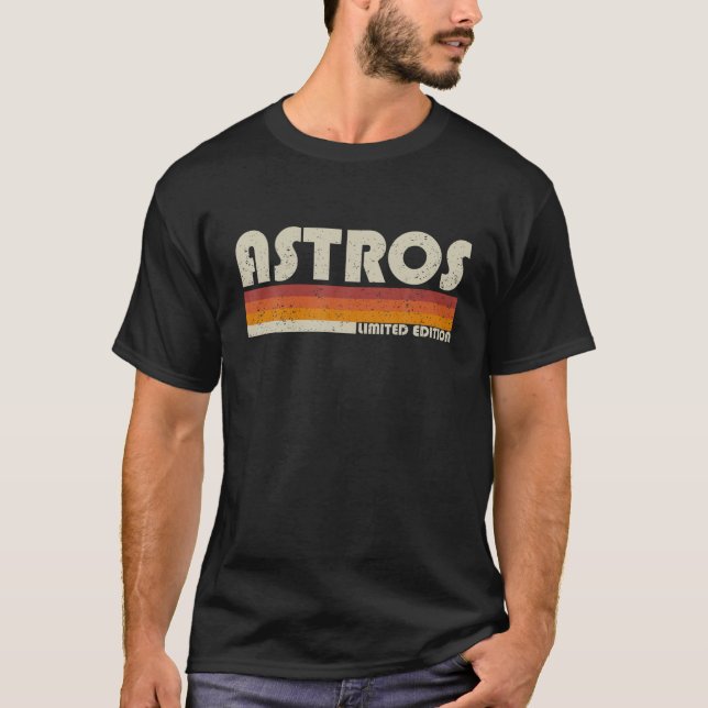 Camiseta Astros nombran regalo retro vintage personalizado  (Anverso)