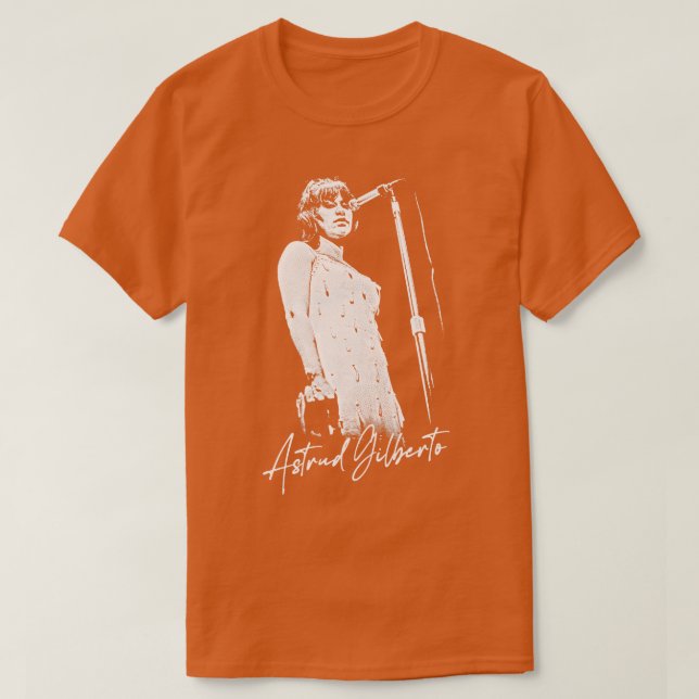 Camiseta Astrud Gilberto Retro Diseño Original Del Ventilad (Diseño del anverso)