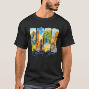 Camiseta Asturias España Viajes Viaje Pincelada Recuerdo