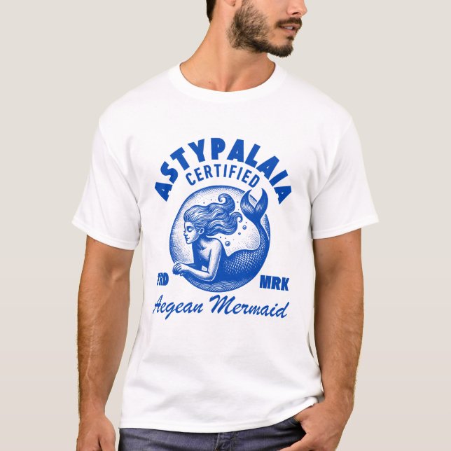Camiseta Astypalaia: sirena egea certificada (Anverso)