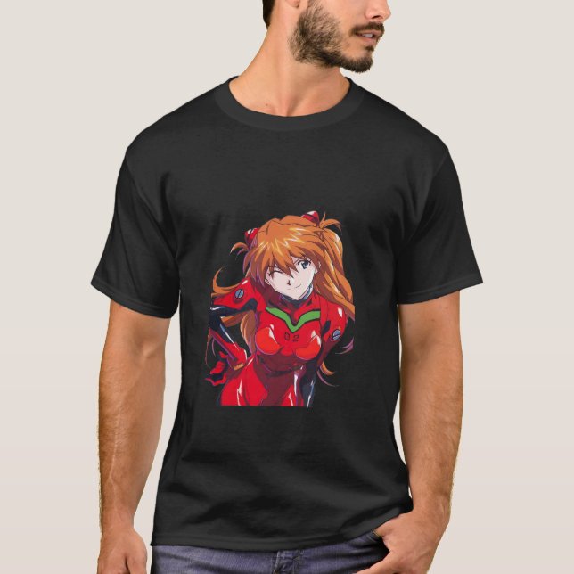 Camiseta Asuka - Génesis Neon Evangelion ANIME MANGA CARTÓN (Anverso)