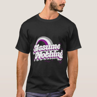Camiseta Asumir nada asexual Bandera del Orgullo Regalo Gra