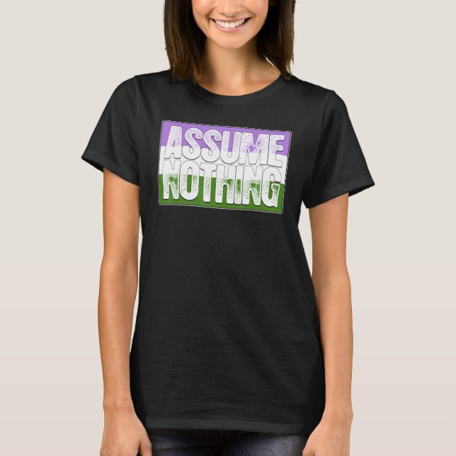 Camiseta Asumir nada Bandera del Orgullo Génebre (Anverso)