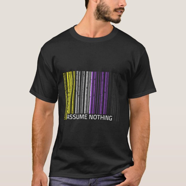 Camiseta Asumir Nada Bandera No binaria Género Lgbtqia (Anverso)