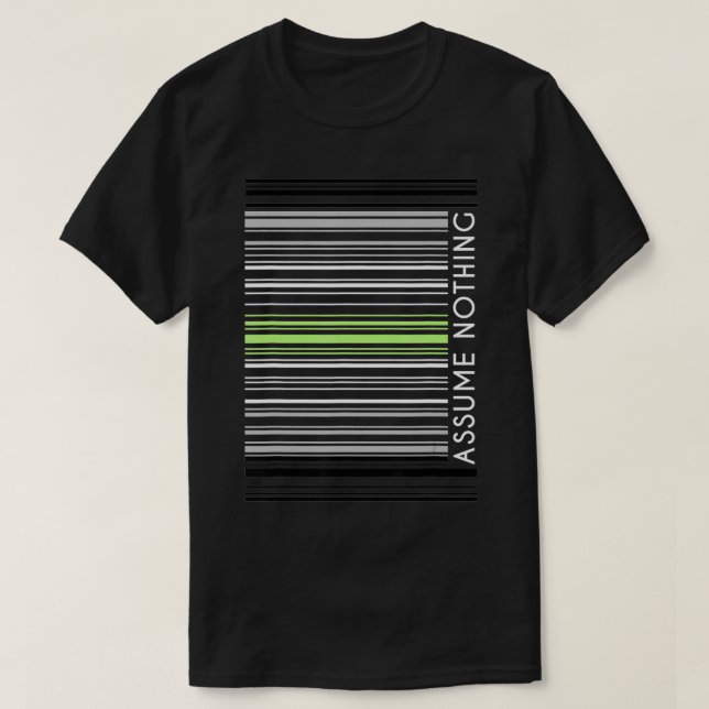 Camiseta Asumir Nada Indicador Agénero Código De Barrera Gé (Diseño del anverso)