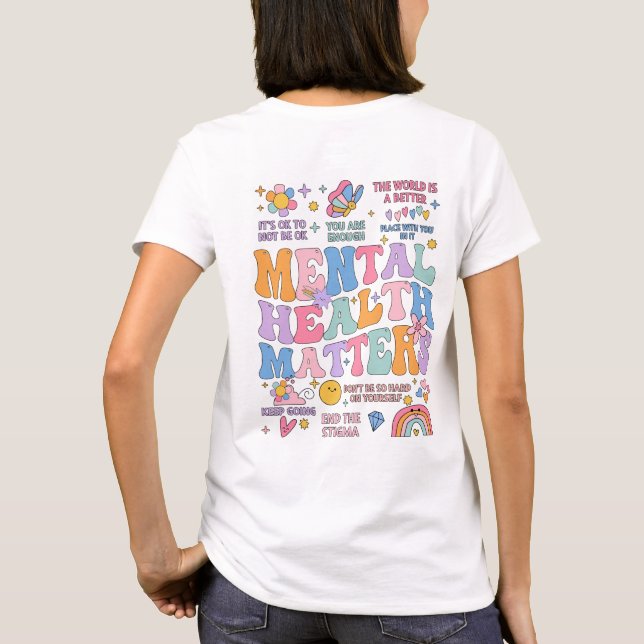 Camiseta Asuntos de Salud Mental, Citas Positivas, T Colori (Reverso)
