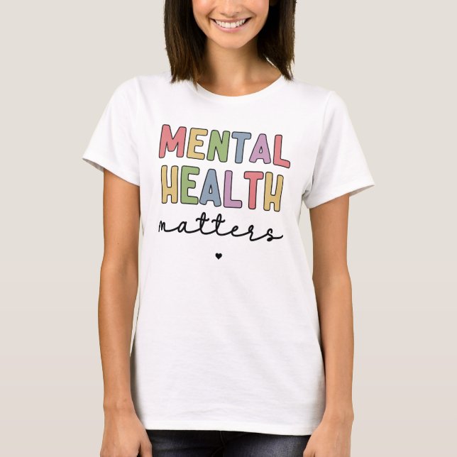 Camiseta Asuntos de salud mental | Concienciación sobre la  (Anverso)