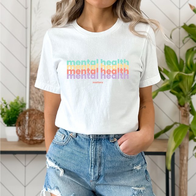 Camiseta Asuntos de salud mental | Poppins Peach Candy (Mental Health Matters shirt | Poppins Peach Candy | Aesthetic t-shirt)