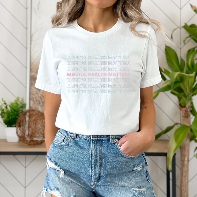 Camiseta Asuntos de salud mental | Sans VII Gris francés (Mental Health Matters shirt | Sans VII French Gray | Aesthetic t-shirt)
