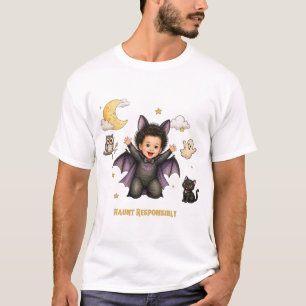 Camiseta Asusta Responsablemente - Bello Bebé Murciélago Ha