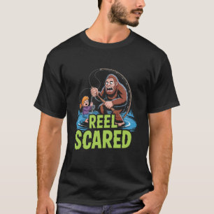 Camiseta Asustada de Bigfoot Pesca Halloween Reel Asustada 