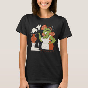 Camiseta Asustada señora de limpieza zombie