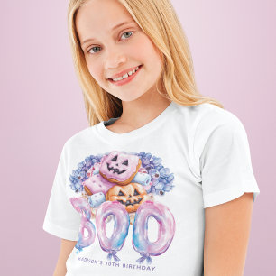 Camiseta Asustadas cookies rosadas moradas Halloween Sleepo